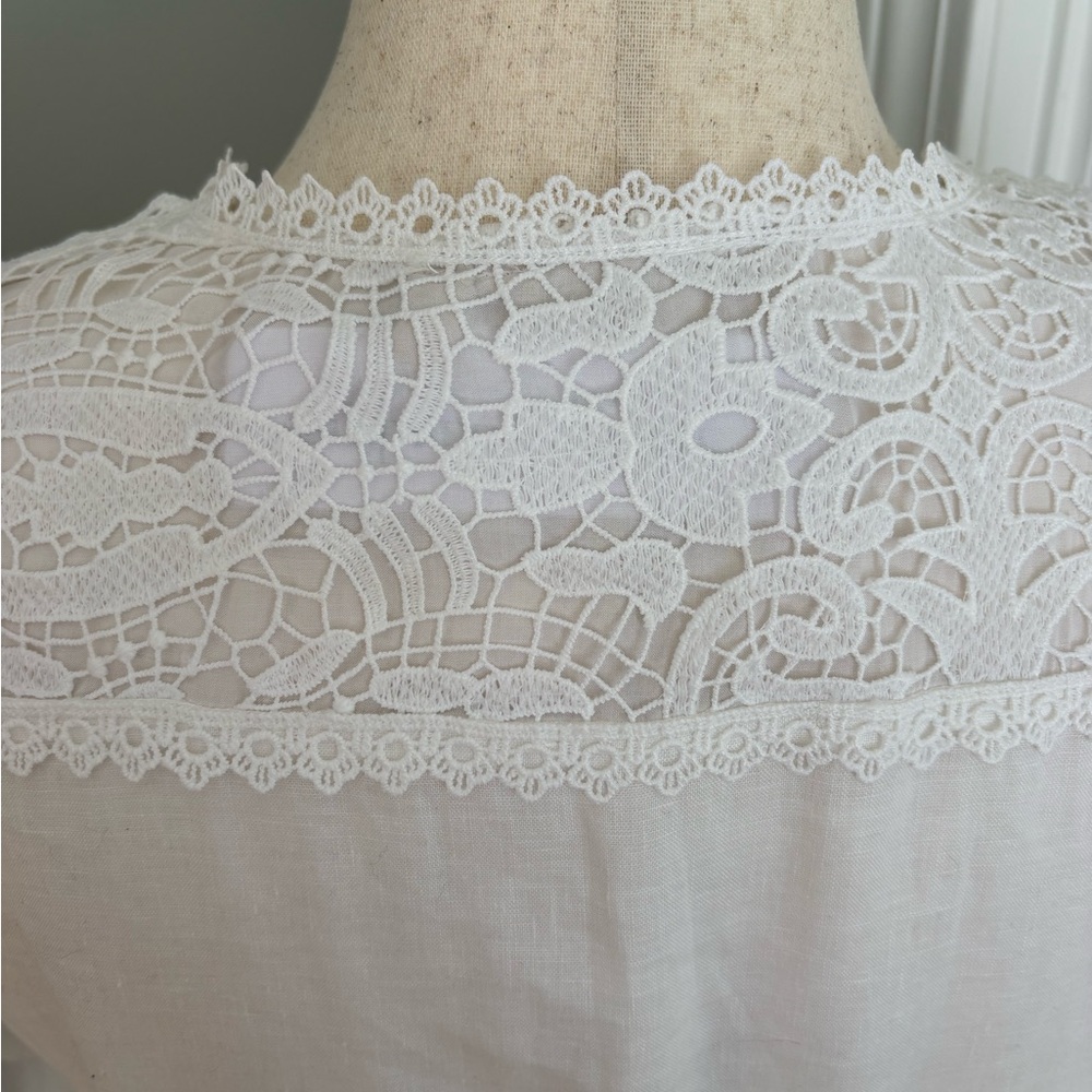 Soft Surroundings White Lace Long Sleeve Maxi Dress - Picture 8 of 14